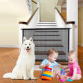 Black 43.3" W x 28.3" H Mesh Retractable Baby Gate P17457