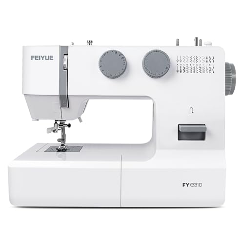 Full Size Sewing Machine with Foot Pedal, Heavy Duty, Portable, Servo Motor, 25 Built-in Stitches, 6 Bobbins, 5 Sewing Feet L59301