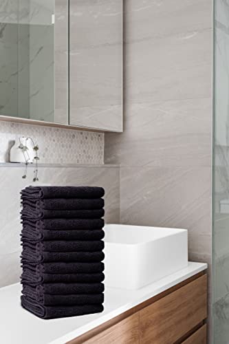 Black Pack of 24 Cotton Towels Y47706