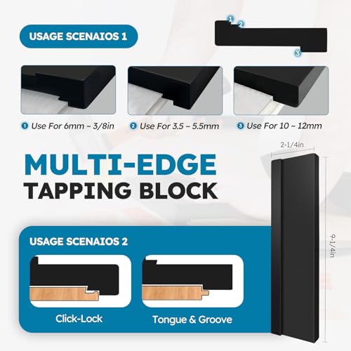 Tapping Block, Contour Gauge, Pull Bar, 40Pcs Floor Spacers, Rubber Mallet Floor Installation Kit X36516
