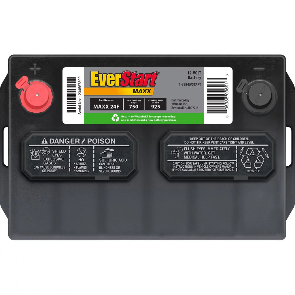 Group Size 24F 12 Volt 750 CCA Lead Acid Automotive Battery U68495