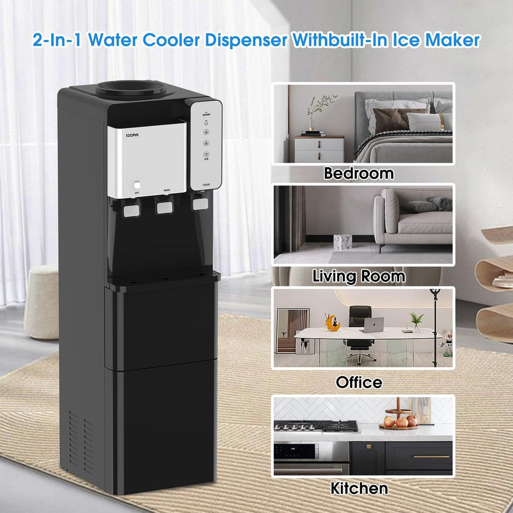 Water Cooler Dispenser with Ice Maker 5 Gallon Top Load N53647