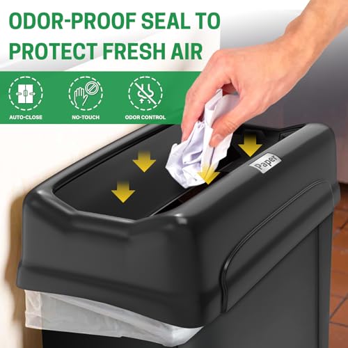 Pack of 2 Heavy Duty Plastic Trash Can Swing Lid K4954