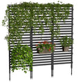 Black Plastic Fence Panels 12 Pack H68062
