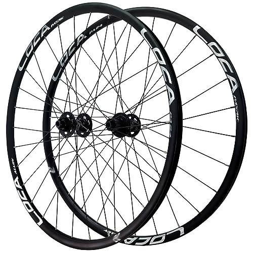 26" Mountain Bike Wheelset Center-Locking Disc Brakes Rims Sealed Bearing Hubs Thru Axle Wheel Set V186597
