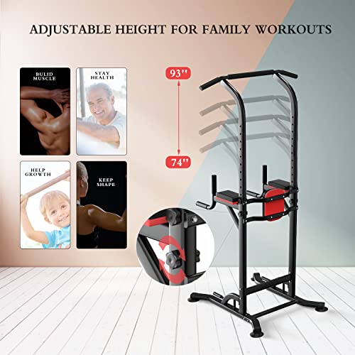 Pull Up Bar Power Tower Dip Station Workout Equipment T31790