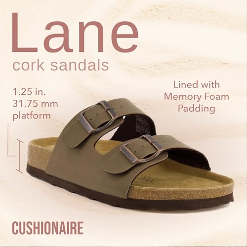 Cork Footbed Sandals with Genuine Suede Footbed L844