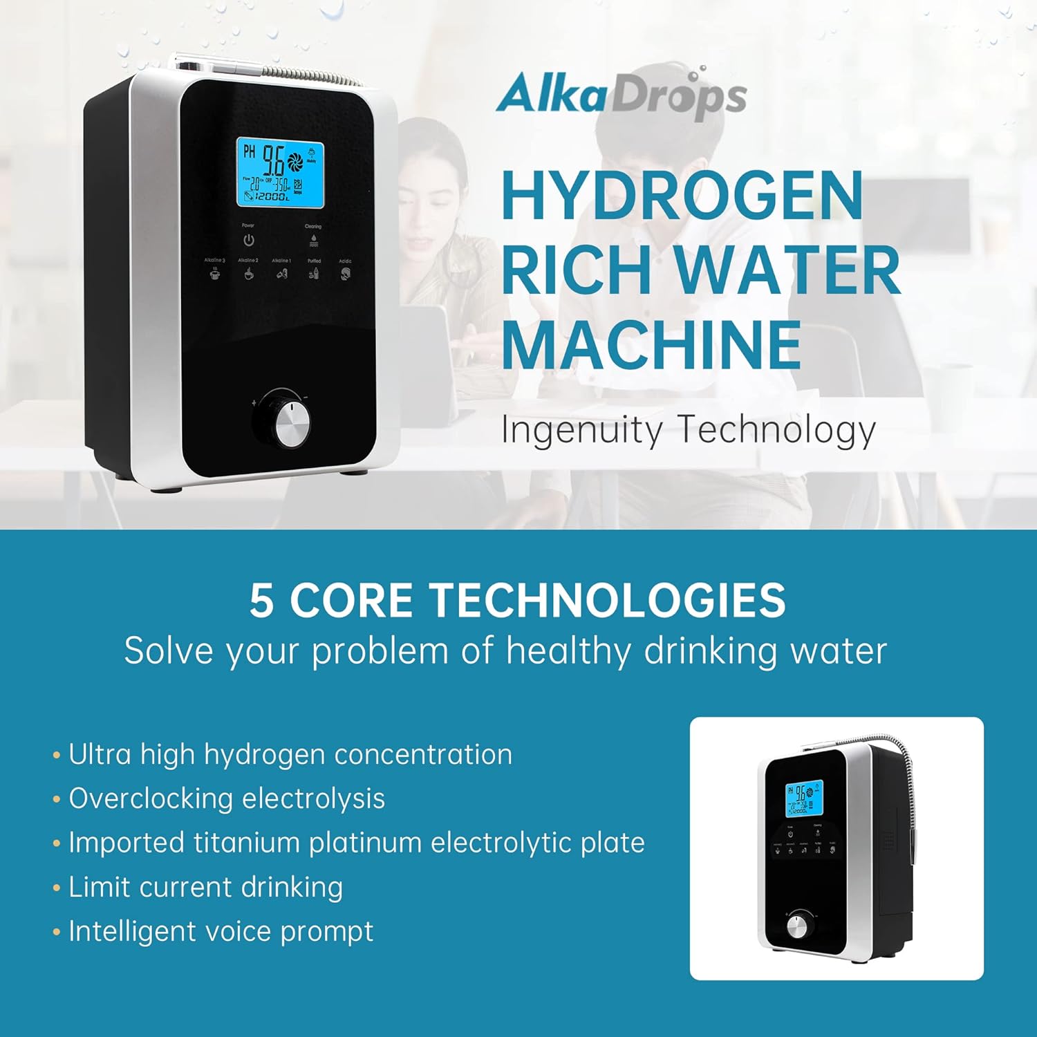 11 Plate Electrode Alkaline Acid Water Machine Z169249