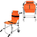 Foldable Stair Chair with 2 Wheels, 350 lbs Load Capacity (Orange) U543