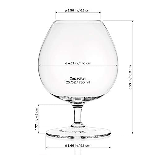 Set of 2 Crystal Snifter Glasses O8269