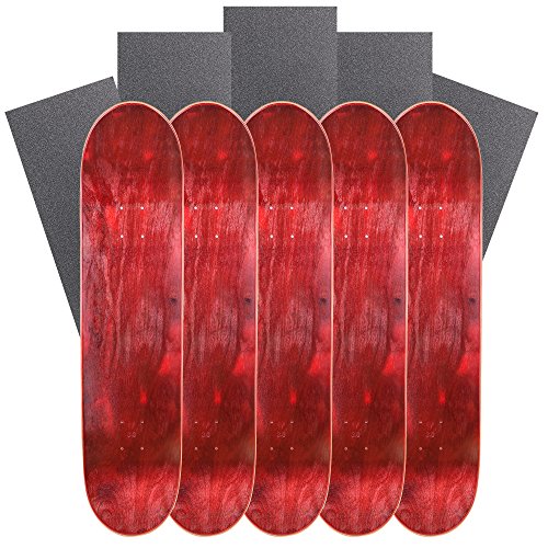 Set of 5 Blank Skateboard Decks with Grip B4035