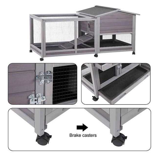 Indoor Outdoor Rabbit Hutch Bunny Cage Y807