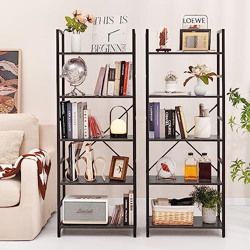 White 5 Tier Bookshelf T5703