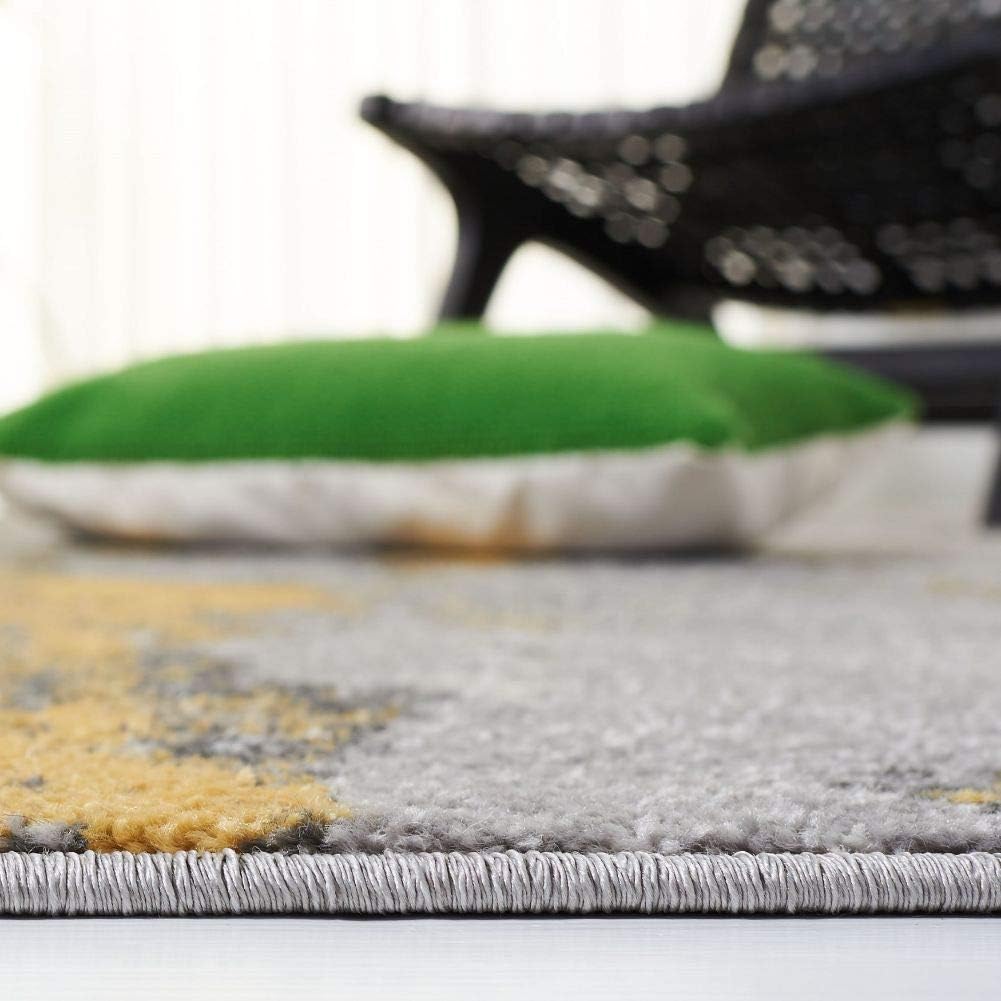 Grey & Yellow Area Rug C850571