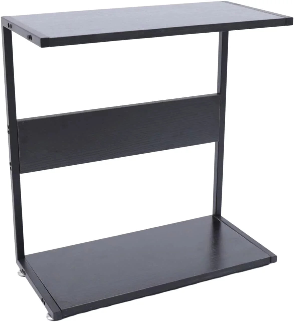 2-Tier Computer Tower Stand with Lockable Wheels B656996