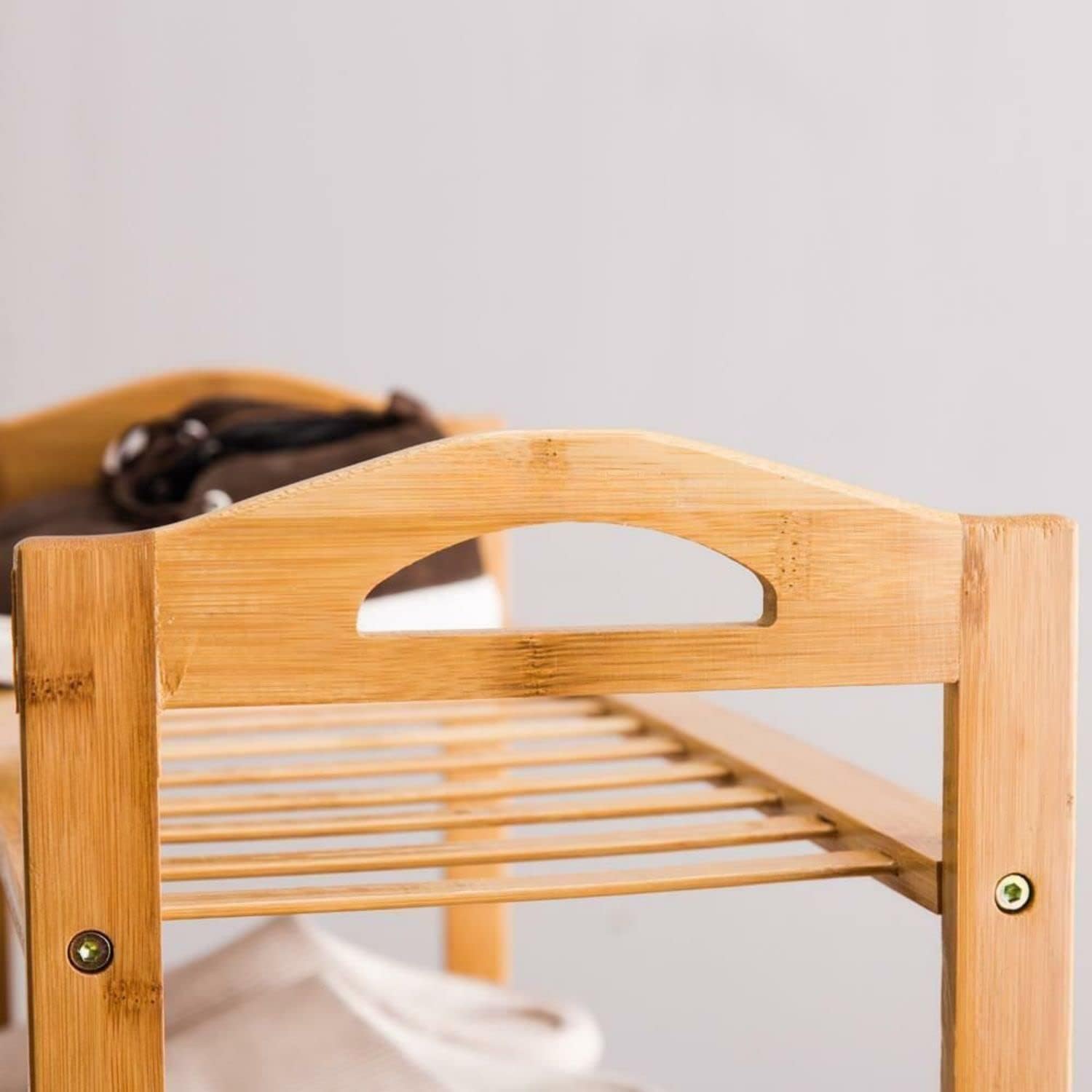 4 Tier Natural Bamboo Shoe Rack I832
