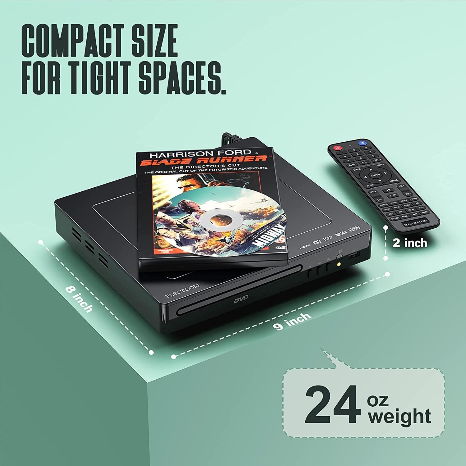 Black HDMI DVD Player W433