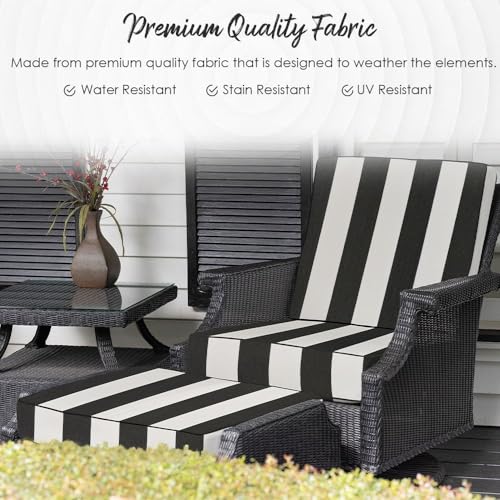 Black 23" x 24" Outdoor Chair Cushion Set E82611