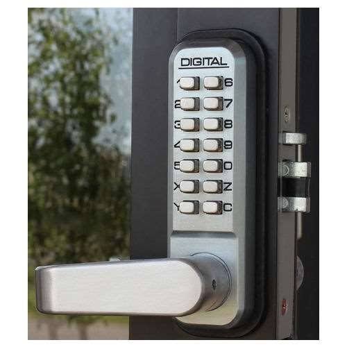 Mechanical Keyless Narrow Stile Lever Handle Lock - White H657