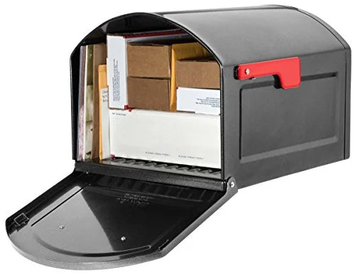 12 x 14 x 18.3 in. Galvanized Steel Post Mounted Mailbox A10072