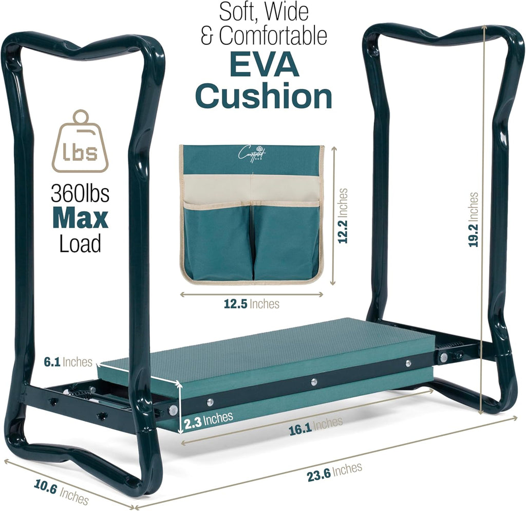 Portable Gardening Kneeling Pad with Gloves and Pouch R517516
