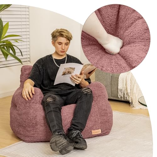 Black Bean Bag Chair with Memory Foam X47611