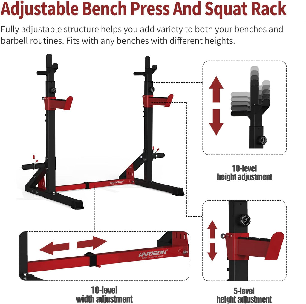 Adjustable Power Rack with Dip Bar Station O108266