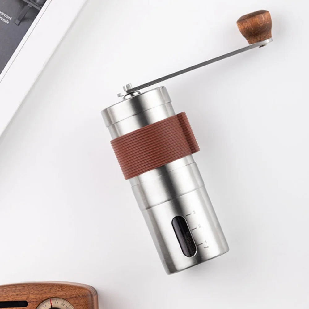 Stainless Steel Manual Hand Coffee Grinder with Ceramic Burr Mill K91373