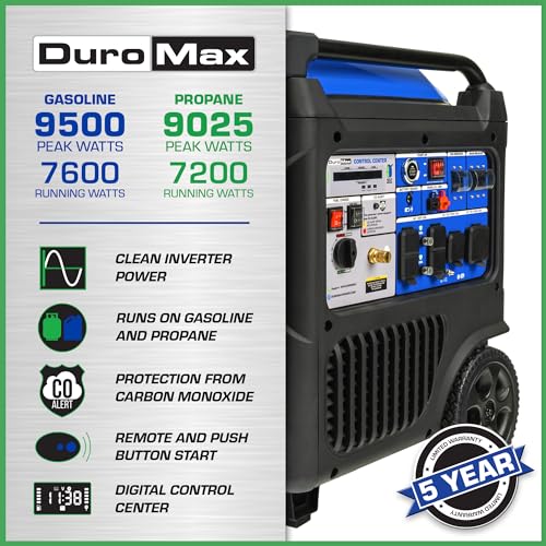 9,500-Watt Dual Fuel Digital Inverter Portable Generator K162