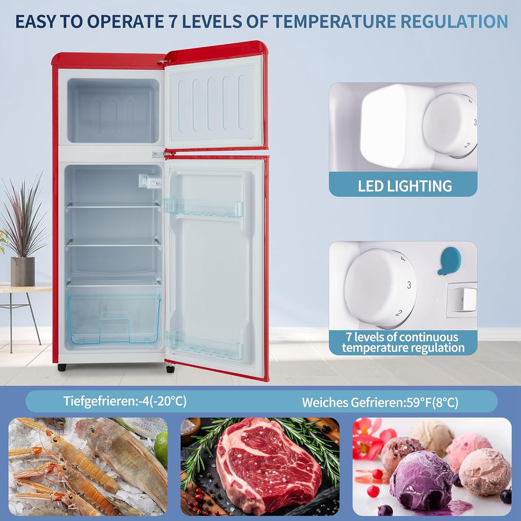 Compact Retro Refrigerator, 4.5 cu. ft. Dual Zone Q548