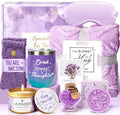 Lavender Spa Gifts Basket with Flannel Blanket J430210