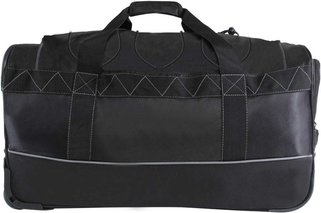 Black Grey Lightweight Rolling Duffel Bag V398