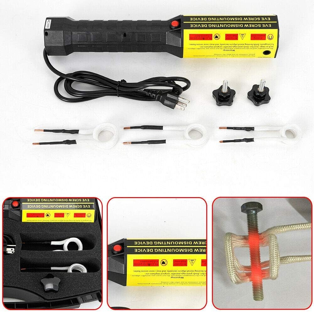 Mini Ductor Magnetic Induction Heater Kit 110V 3 Coils Bolt Heat Remover Screw Tool Kit T8999