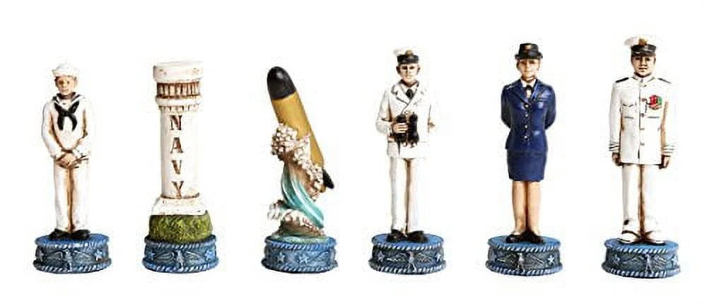 Hand Painted Glass Board Military Chess Set E12754