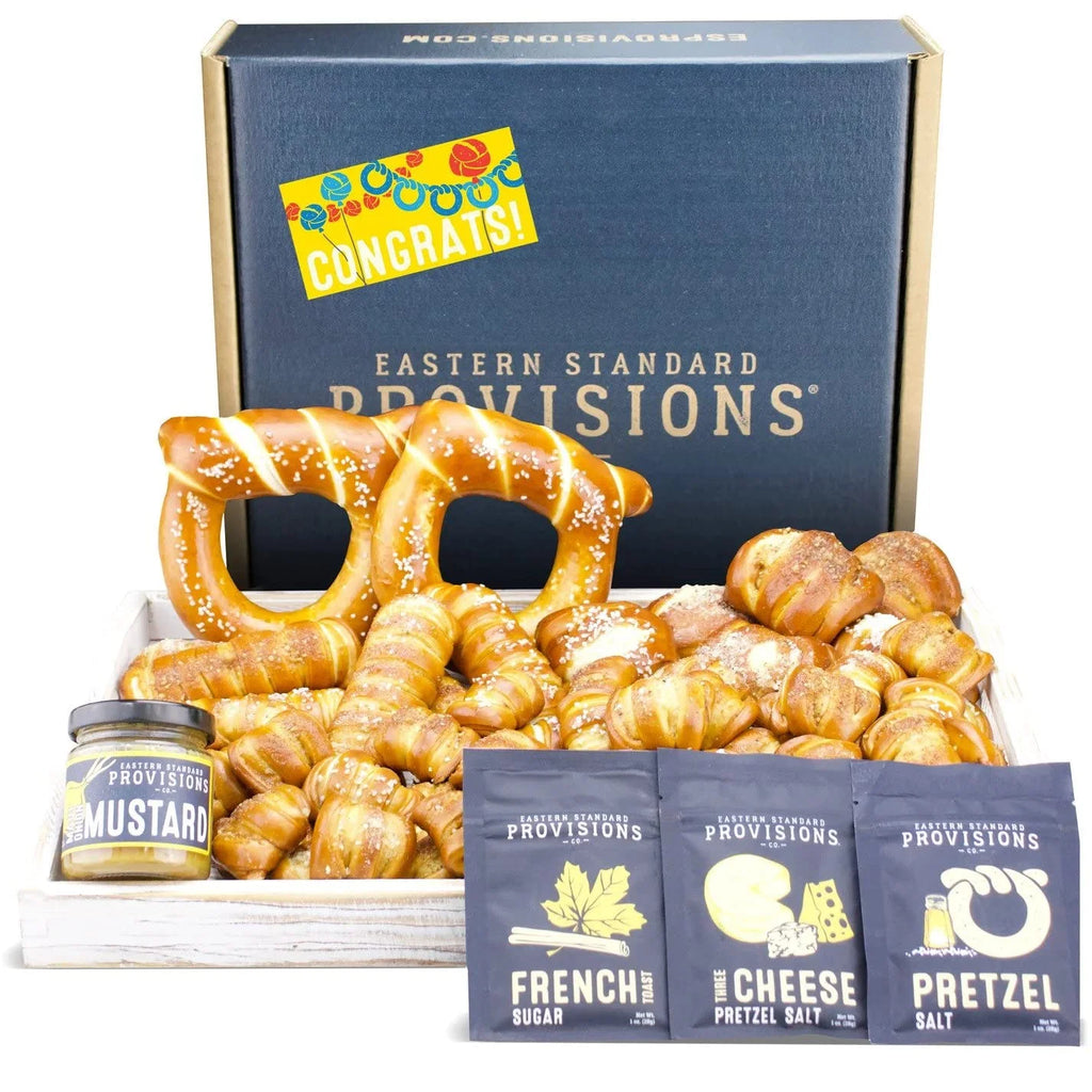 Gourmet Gift Box, Artisanal Soft Pretzel Snack Pack W92649