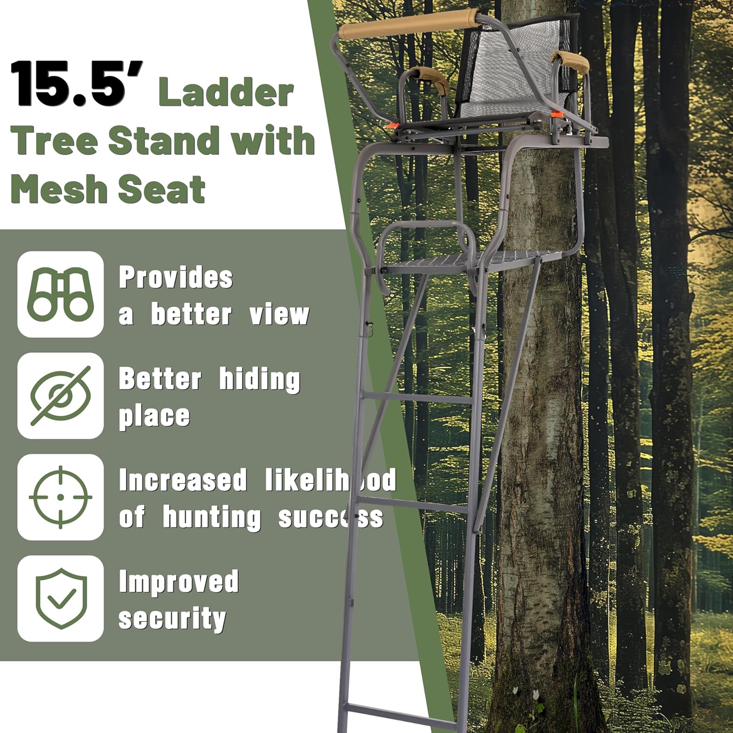 15.5' Steel Ladder Tree Stand K3588