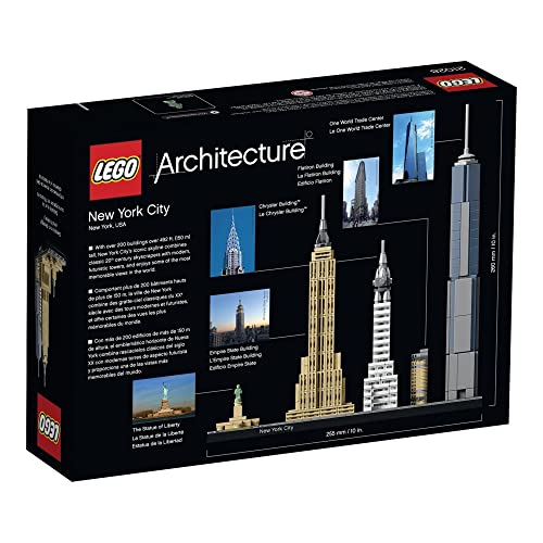 LEGO Architecture New York City 21028 Build It Yourself New York Skyline Model Kit 598 Pieces Multicolor C41518