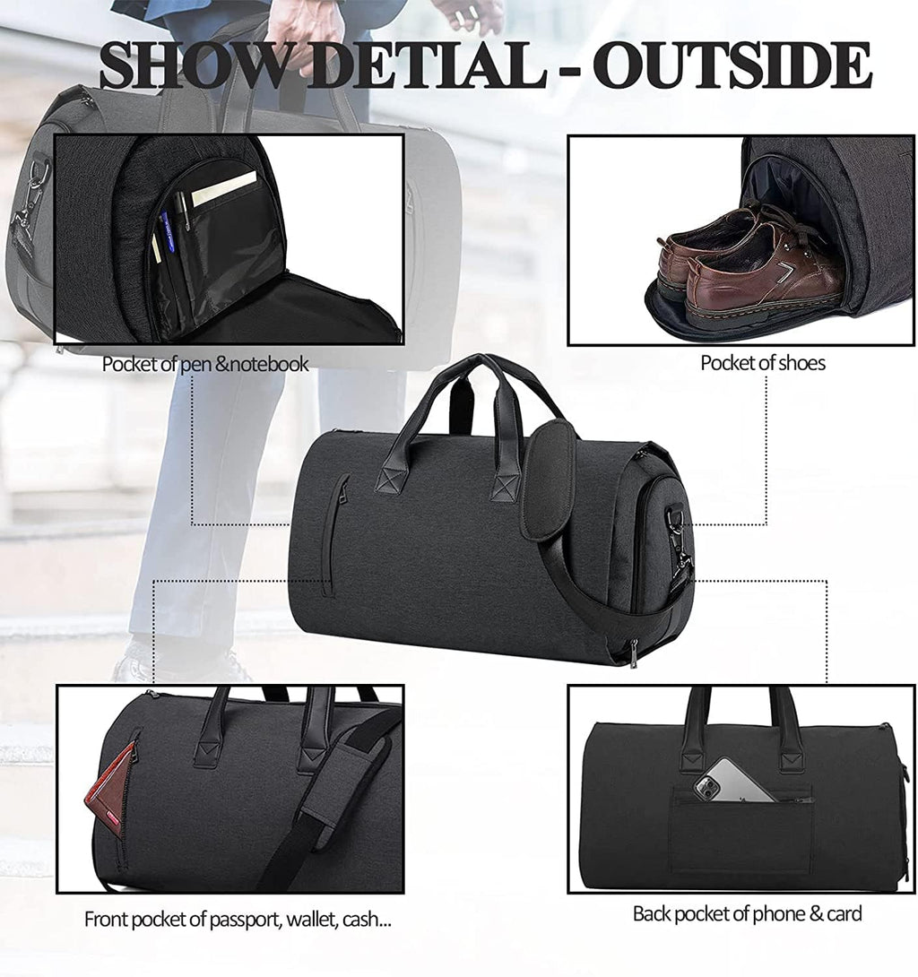 Convertible Garment Duffel Bag with Shoe Compartment C6583