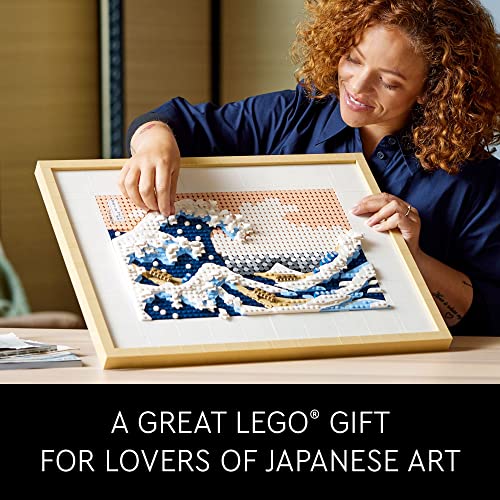 LEGO Art Hokusai – The Great Wave 31208, 3D Japanese Wall Art Craft Kit, Framed Ocean Canvas I199752