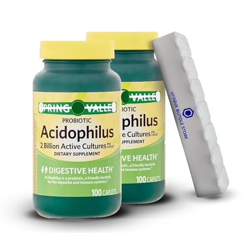 100 Caplets Probiotic Dietary Supplement with Pill Organizer (Pack of 2) T631