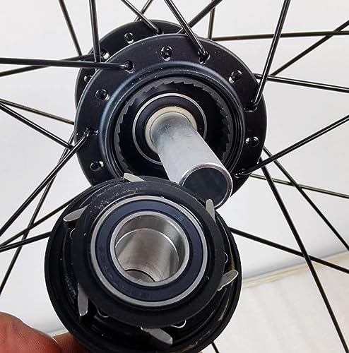 26" Mountain Bike Wheelset Center-Locking Disc Brakes Rims Sealed Bearing Hubs Thru Axle Wheel Set V186597