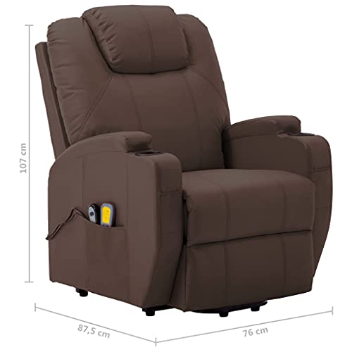 Black Faux Leather Electric Power Lift Massage Chair with 6-Point Vibration Massage H799