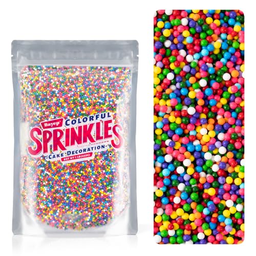 Red White and Green Round Sprinkles B7606