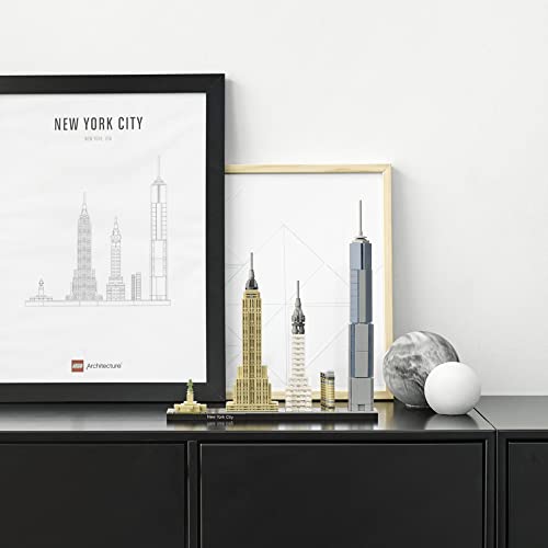 LEGO Architecture New York City 21028 Build It Yourself New York Skyline Model Kit 598 Pieces Multicolor C41518