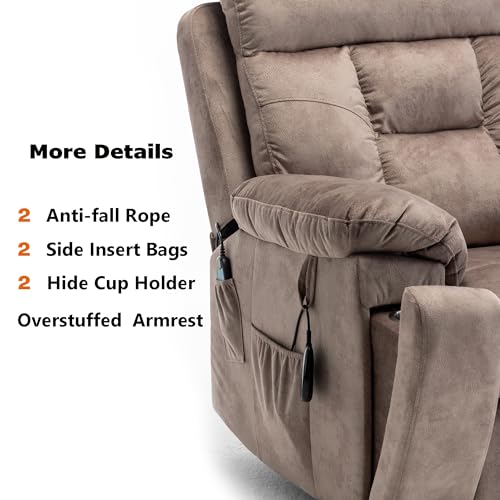 26in Extra Wide Power Lift Recliner Chair with Massage and Heating P164
