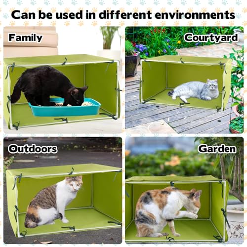 Large Size Outdoor Cat House 30"x16"x16" Cat Feeding Station Cat Outdoor Shelter Z7205