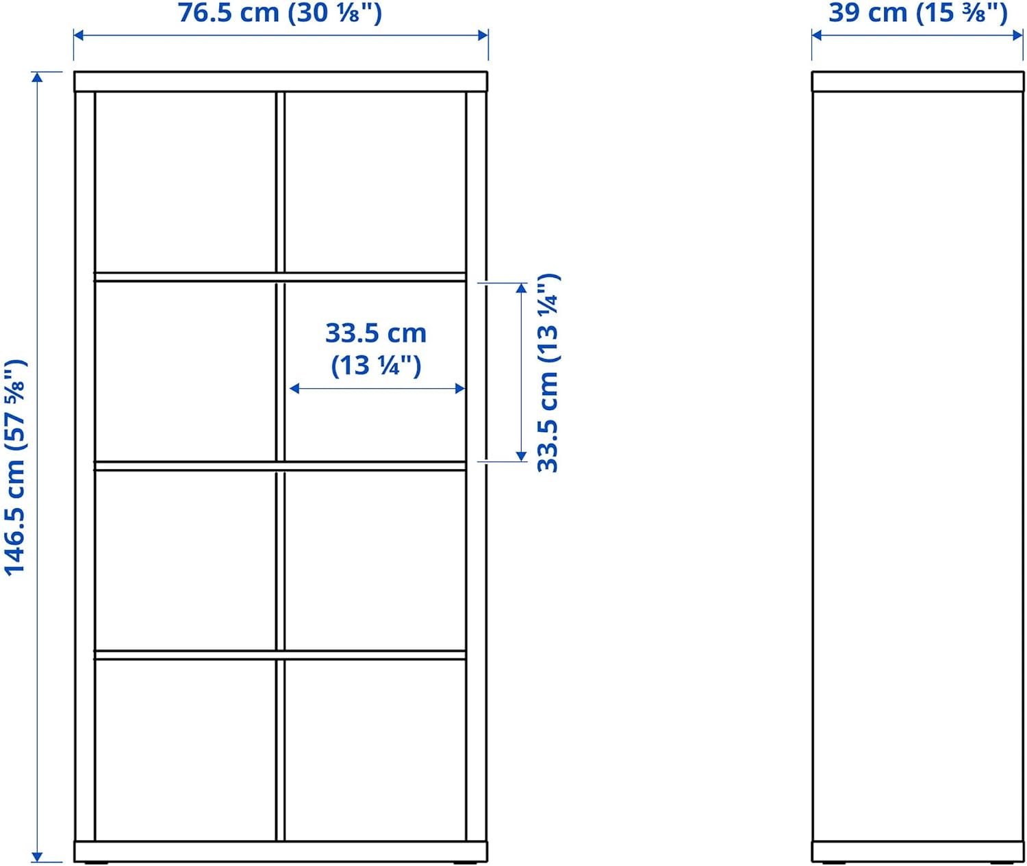 White 8 Shelf Shelving Unit (77x39x147 cm) A211266