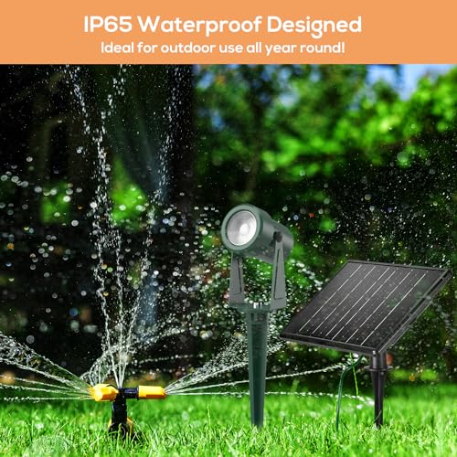 Black Solar Powered Landscape Spotlights (4 Pack, Warm White) N515