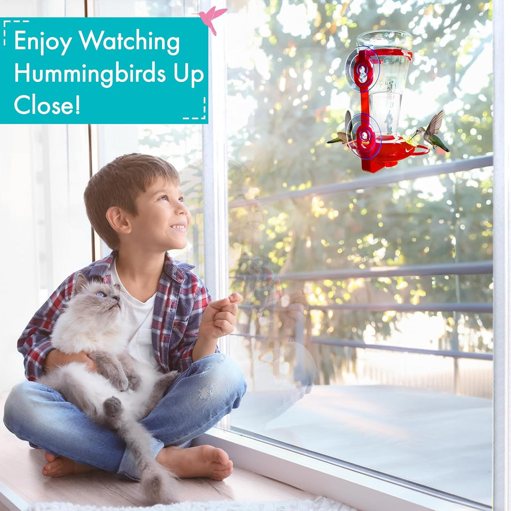 Large Capacity Plastic Window Hummingbird Feeder I97432