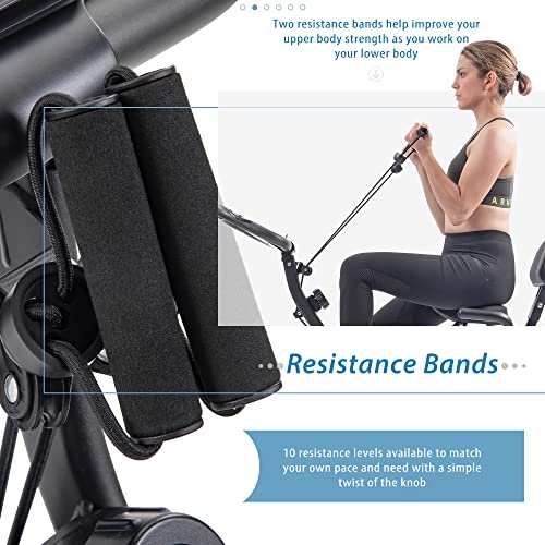 2 In 1 Recumbent and Upright Exercise Bike with Magnetic Resistance J435